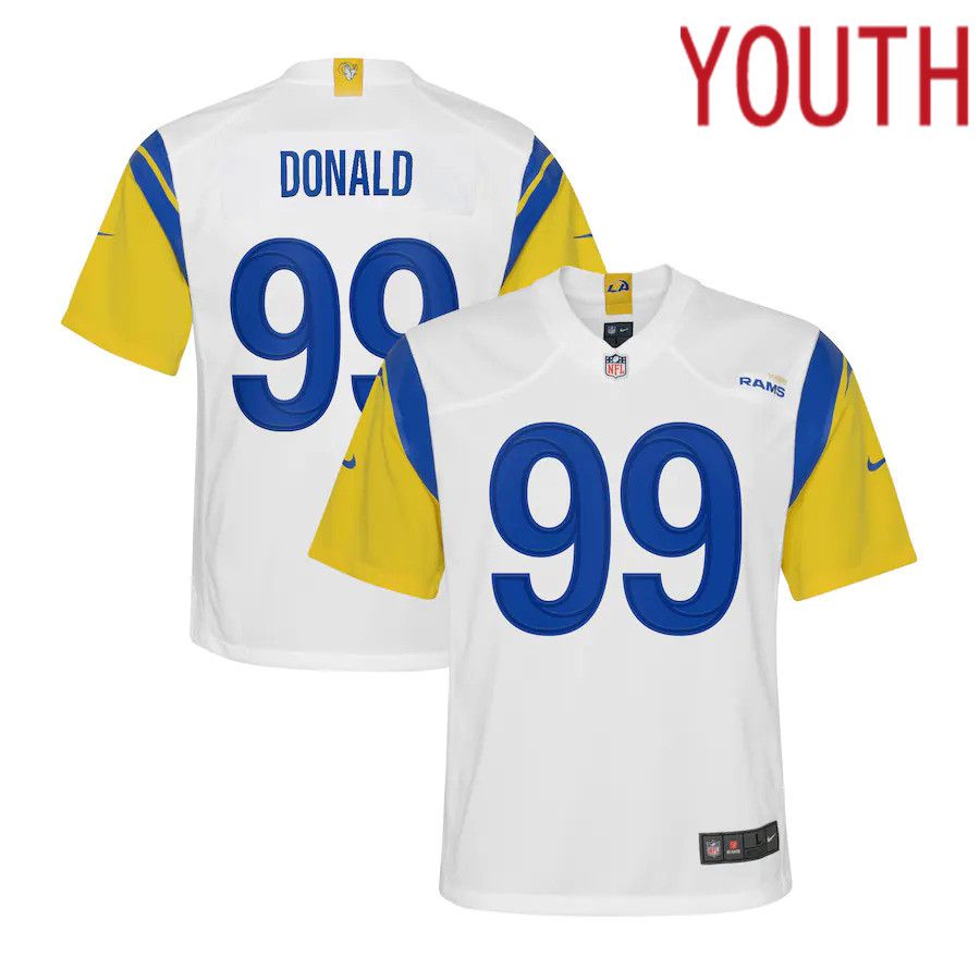Youth Los Angeles Rams #99 Aaron Donald Nike White Alternate Game NFL Jersey